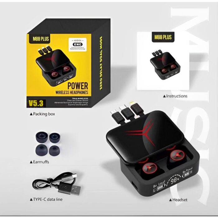 M88 V5.3 Dual Mode Zero Delay Wireless Earbuds